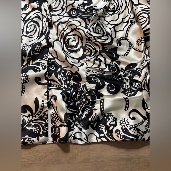 Xscape Vintage Floral Rose Black and White Women's formal jacket size 16 - Picture 5 of 7